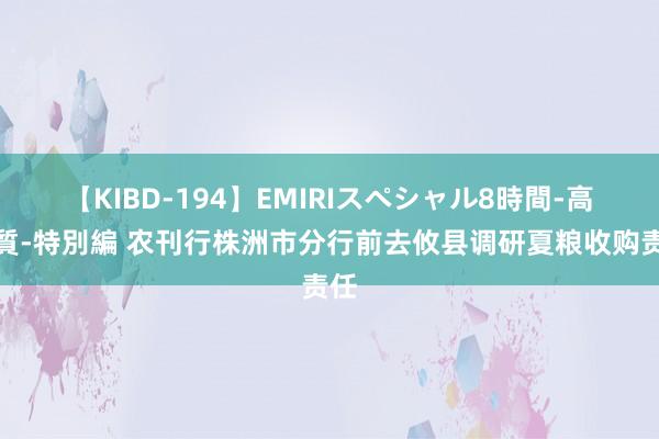 【KIBD-194】EMIRIスペシャル8時間-高画質-特別編 农刊行株洲市分行前去攸县调研夏粮收购责任