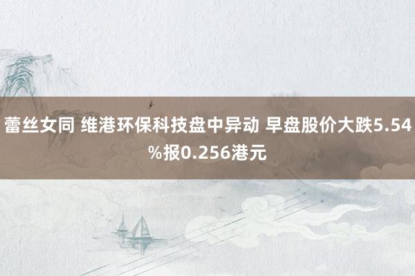 蕾丝女同 维港环保科技盘中异动 早盘股价大跌5.54%报0.256港元