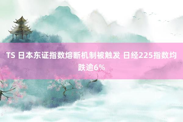 TS 日本东证指数熔断机制被触发 日经225指数均跌逾6%