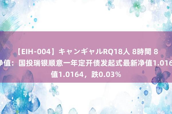 【EIH-004】キャンギャルRQ18人 8時間 8月23日基金净值：国投瑞银顺意一年定开债发起式最新净值1.0164，跌0.03%