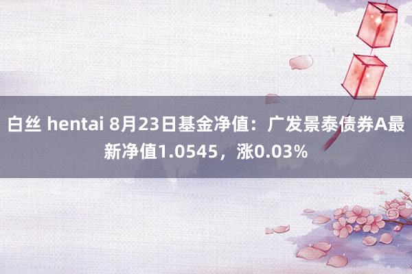 白丝 hentai 8月23日基金净值：广发景泰债券A最新净值1.0545，涨0.03%